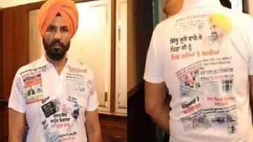 ਰਾਜਾ ਵੜਿੰਗ ਨੇ ਪੰਜਾਬ ਚ ਹੋ ਰਹੇ ਜੁਰਮਾਂ ਦੀਆਂ ਖ਼ਬਰਾਂ, ਟੀ-ਸ਼ਰਟ ਤੇ ਕਰਵਾਈਆਂ ਪ੍ਰਿੰਟ